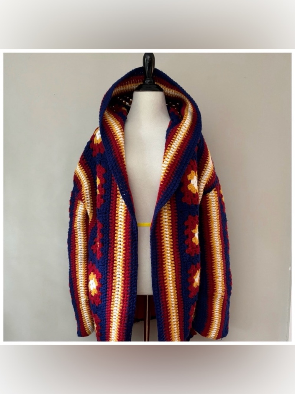 Handmade Granny Square Sweater - Picture 2 of 10